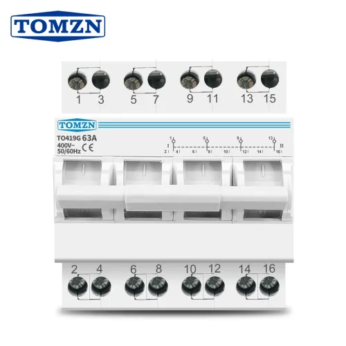 4P 63A 3 phase TOMZN MTS Dual Power Manual Transfer Isolating Switch Interlock Circuit Breaker - TOMZN