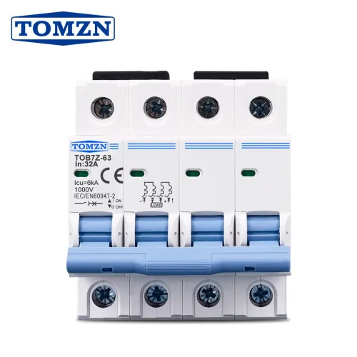 4P DC MCB 1000V Direct current Mini Circuit Breaker 3A 6A 10A 16A 20A 25A 32A 40A 50A 63A for Solar PV System - TOMZN